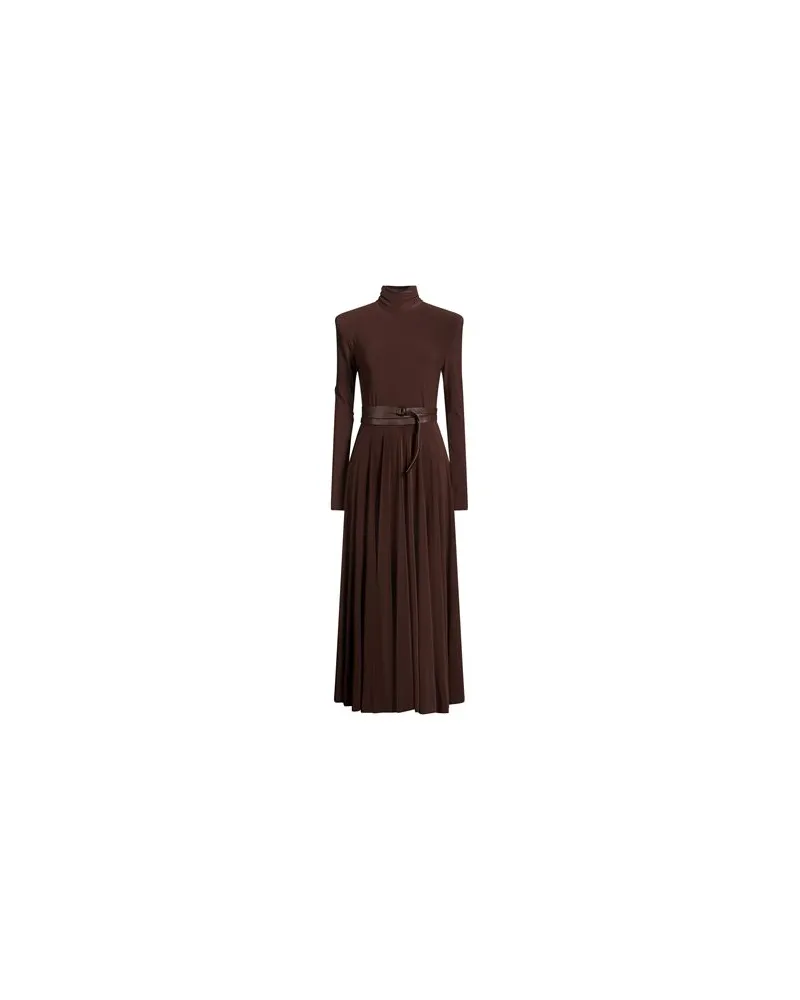 Norma Kamali KLEIDER - Maxi-Kleiderauf YOOX.COM Dunkelbraun
