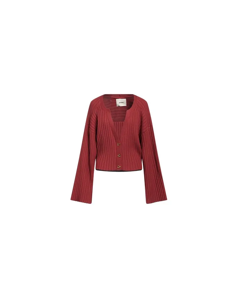 AERON STRICKWAREN - Strickjackenauf YOOX.COM Rostrot