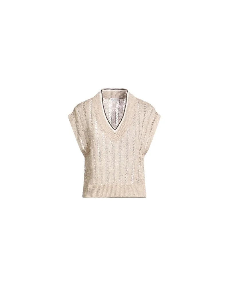 Brunello Cucinelli STRICKWAREN - Pulloverauf YOOX.COM Beige