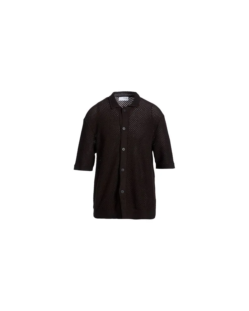 Selected Homme STRICKWAREN - Strickjackenauf YOOX.COM Dunkelbraun