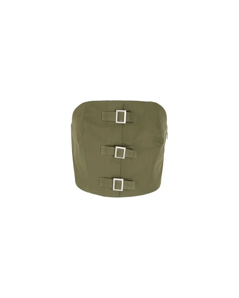 8 by Yoox BANDEAU BUSTIER W/ FRONT BUCKLES  - TOPS - Topsauf YOOX.COM Militärgrün