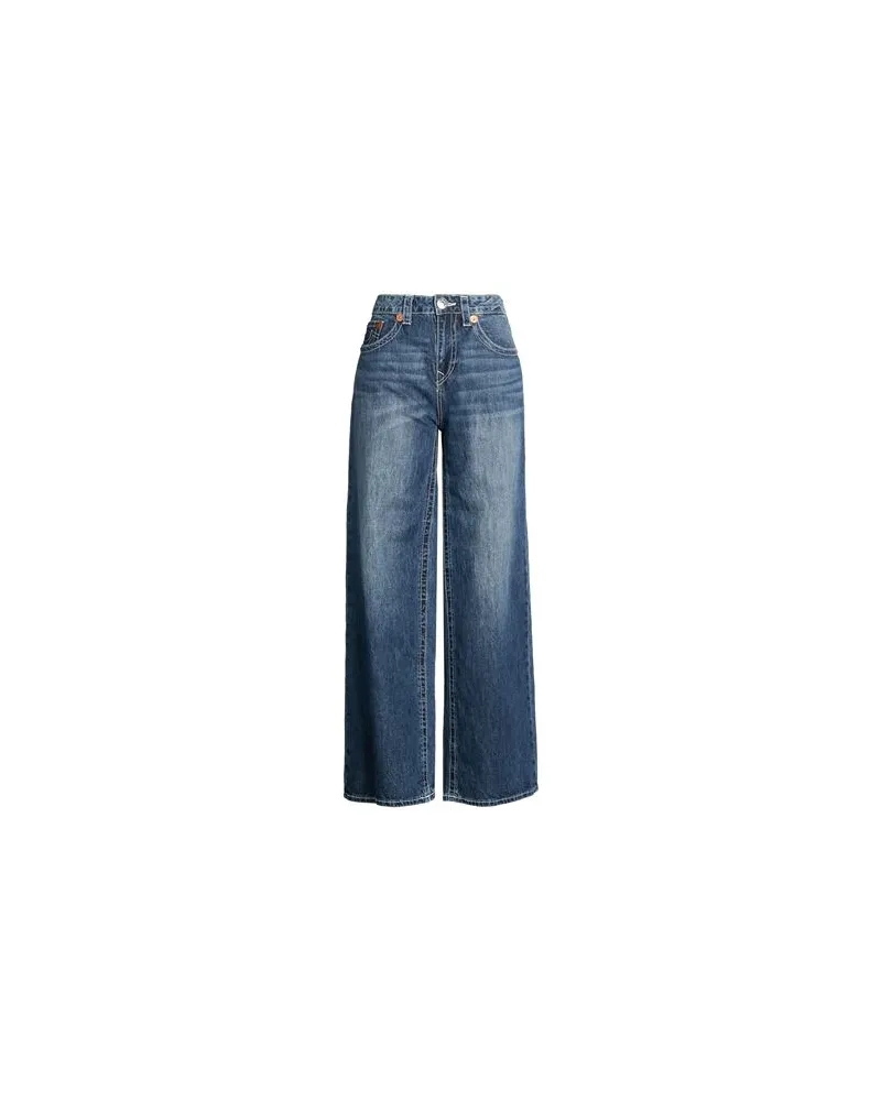 True Religion JESSIE SUPER BAGGY  - HOSEN & RÖCKE - Jeanshosenauf YOOX.COM Blau