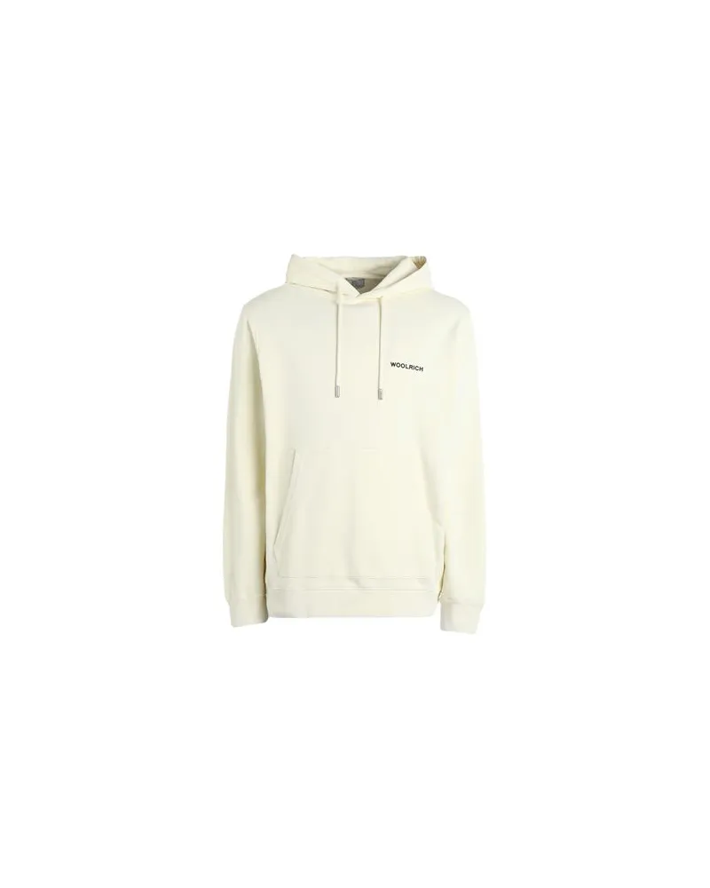Woolrich PRINTED DUCK HOODED FLEECE   - TOPS - Sweatshirtsauf YOOX.COM Elfenbein