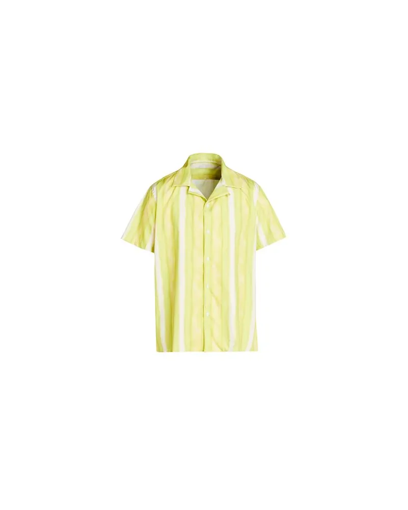 8 by Yoox PRINTED CAMP-COLLAR SLEEVE OVERSIZE SHIRT  - TOPS - Hemdenauf YOOX.COM Limettengrün