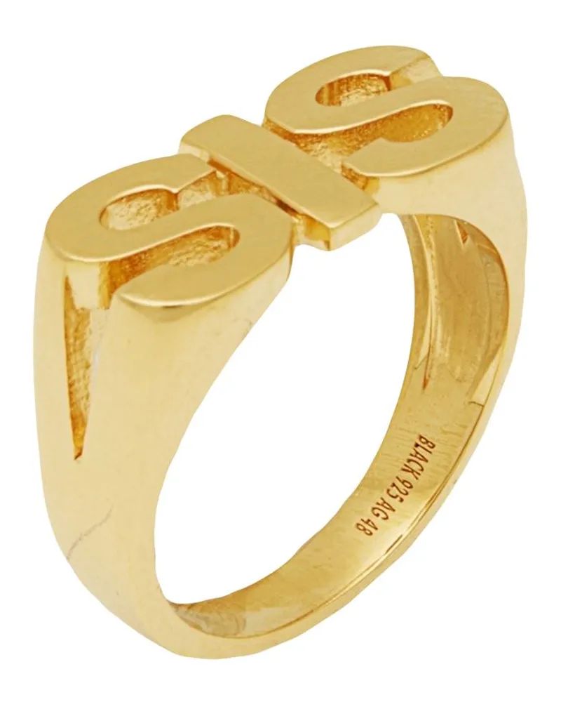 Maria Black Ring Gold