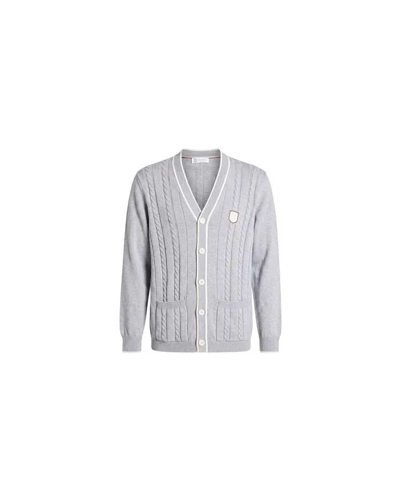Brunello Cucinelli STRICKWAREN - Strickjackenauf YOOX.COM Grau