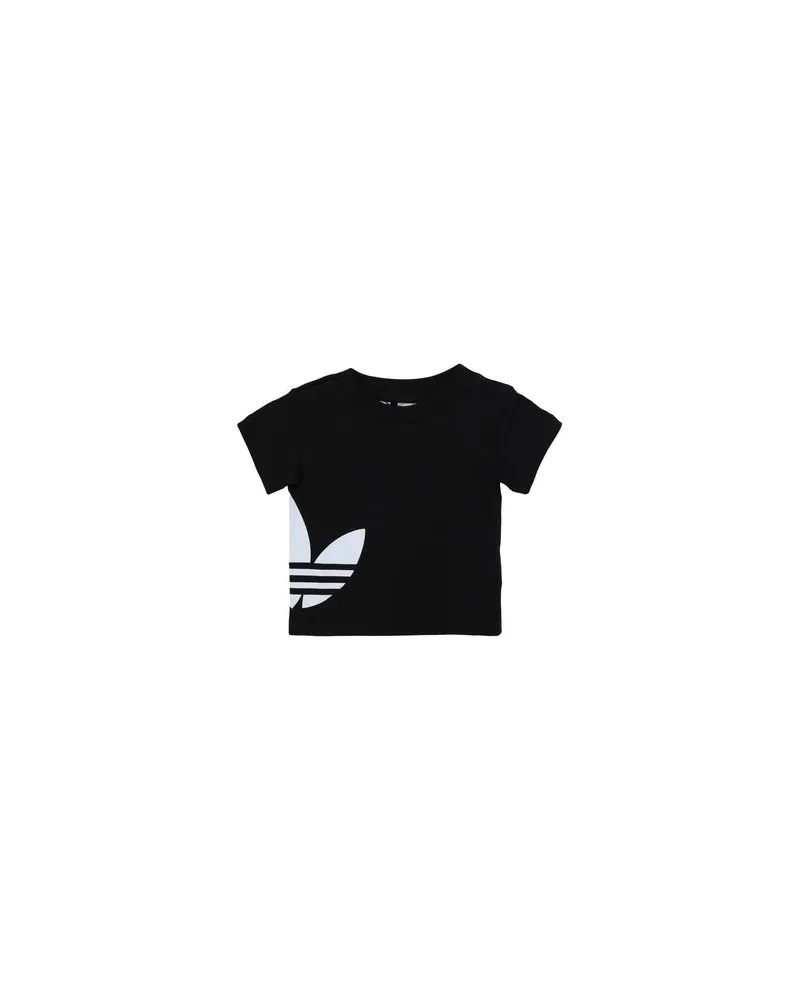 adidas BIG TREFOIL TEE   - TOPS - T-shirtsauf YOOX.COM Schwarz
