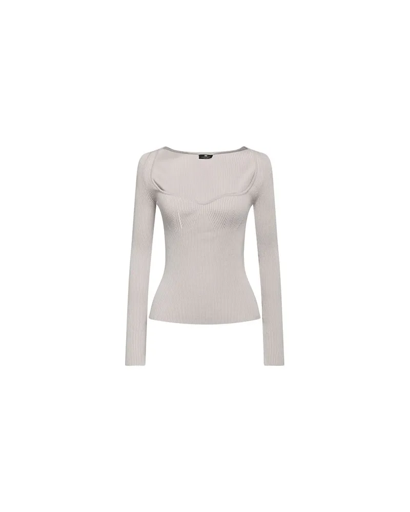 Elisabetta Franchi STRICKWAREN - Pulloverauf YOOX.COM Hellgrau