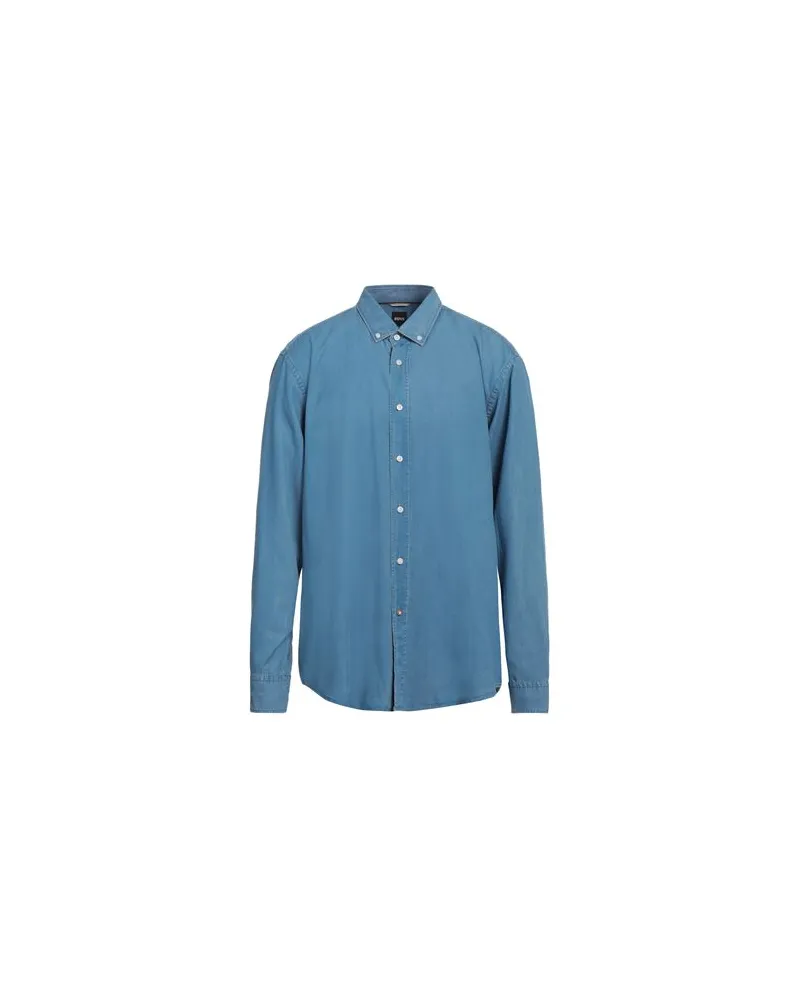 HUGO BOSS TOPS - Jeanshemdenauf YOOX.COM Blau