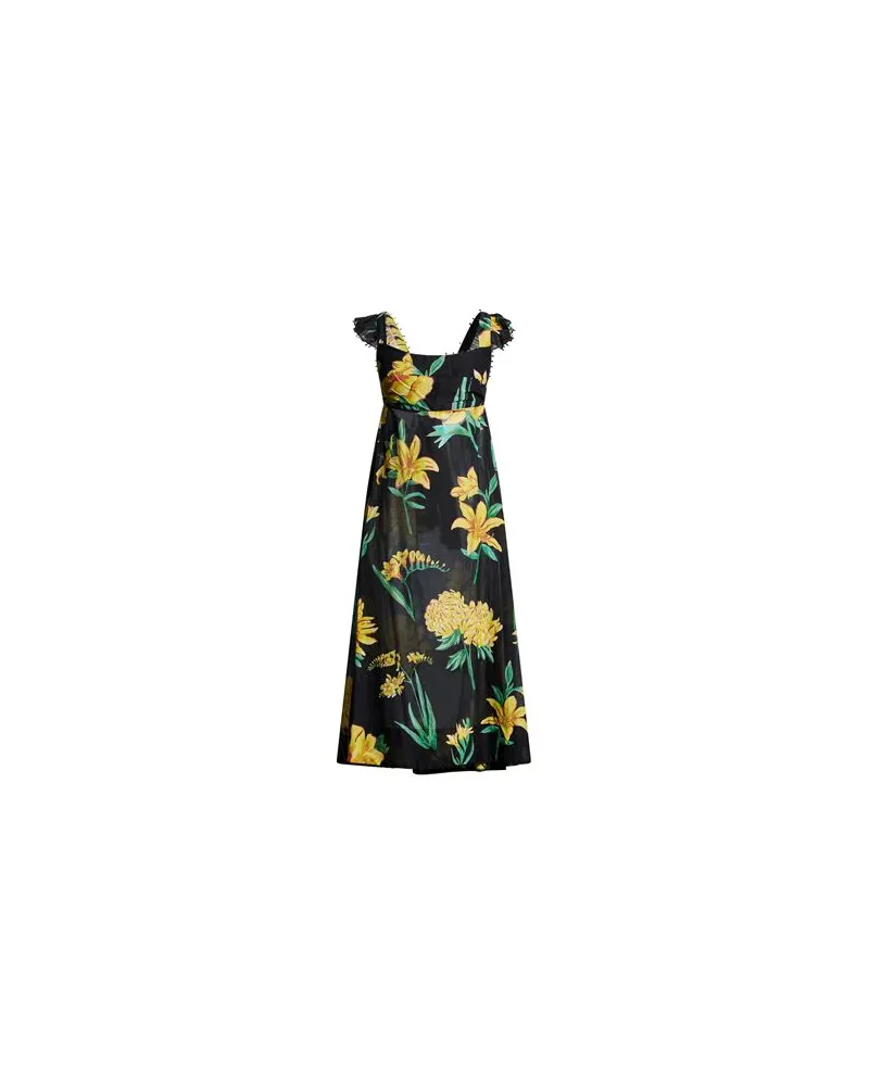 FARM Rio ALICE FLOWERS BLACK MAXI DRESS  - KLEIDER - Midi-Kleiderauf YOOX.COM Schwarz