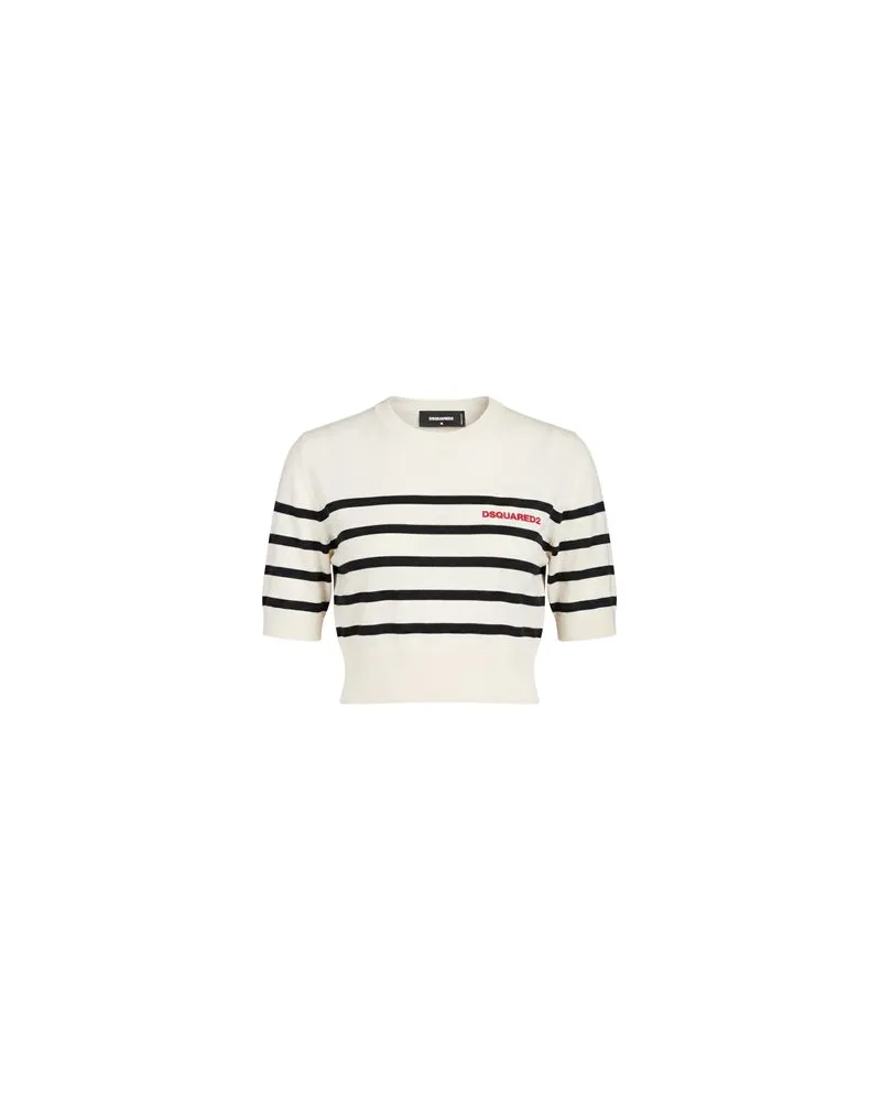 Dsquared2 STRICKWAREN - Pulloverauf YOOX.COM Cremeweiß