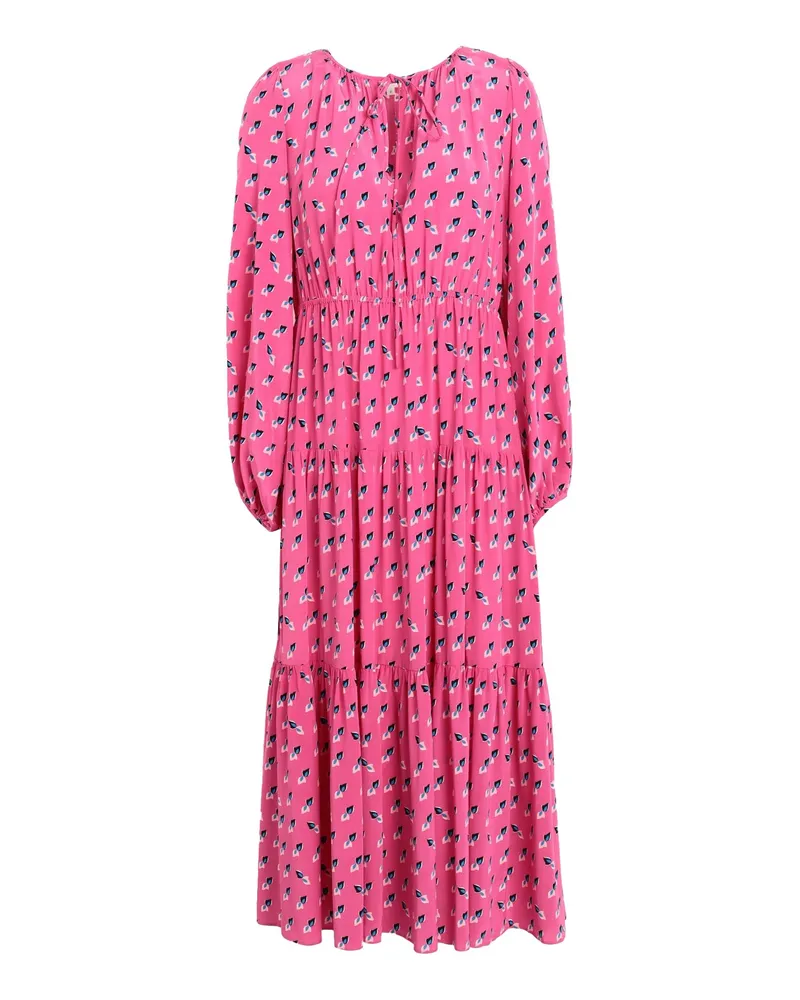 Diane von Furstenberg Midi-Kleid Fuchsia