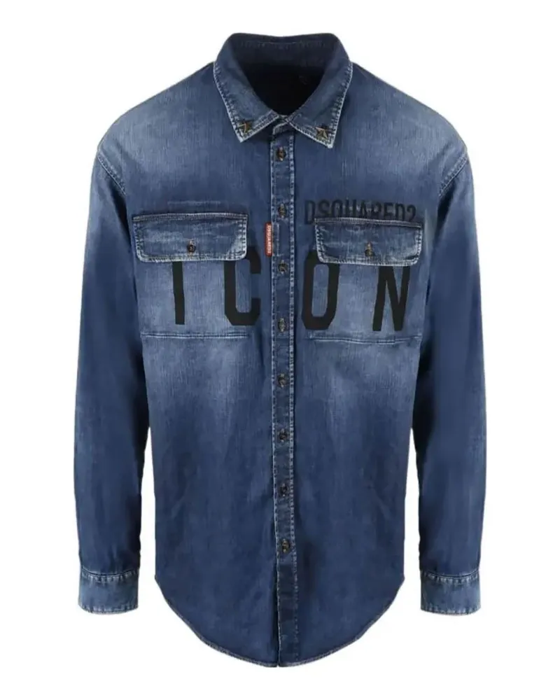 Dsquared2 Jeanshemd Blau