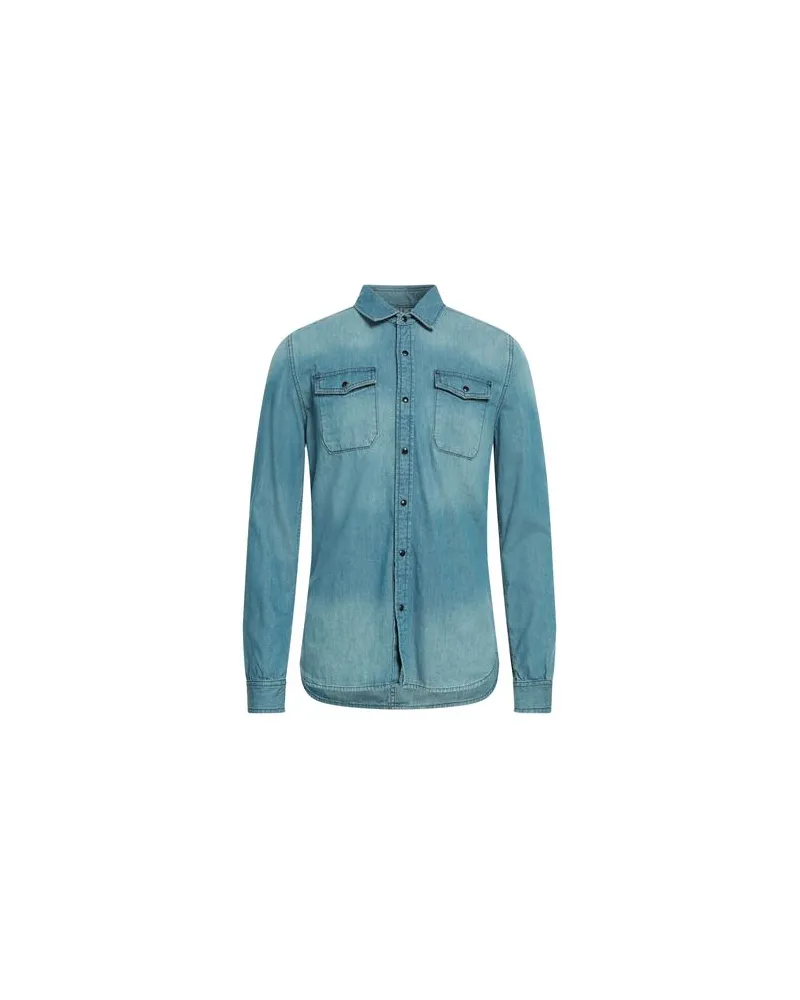 AT.P.CO TOPS - Jeanshemdenauf YOOX.COM Blau