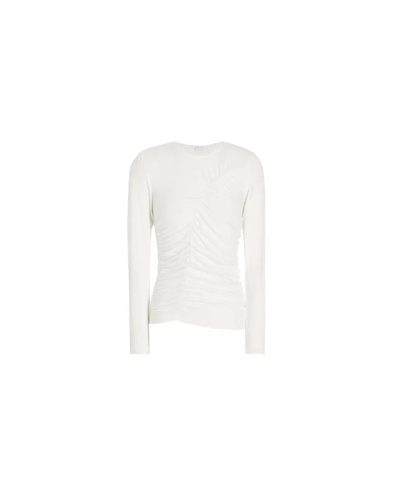 8 by Yoox CREW-NECK GATHERED TOP  - TOPS - T-shirtsauf YOOX.COM Elfenbein