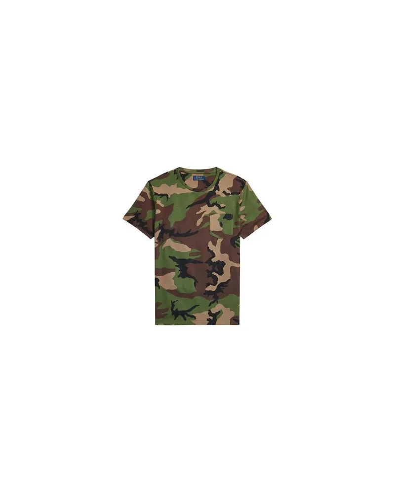 Ralph Lauren CUSTOM SLIM FIT CAMO POCKET T-SHIRT  - TOPS - T-shirtsauf YOOX.COM Militärgrün