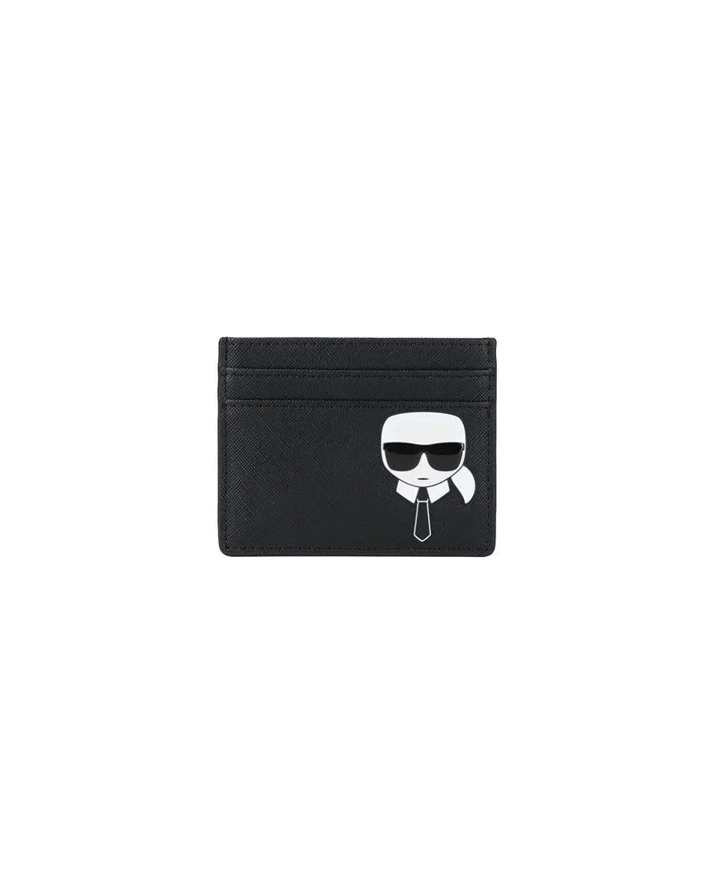 Karl Lagerfeld K/IKONIK CLASSIC CARD HOLDER  - Kleinlederwaren - Kartenetuisauf YOOX.COM Schwarz