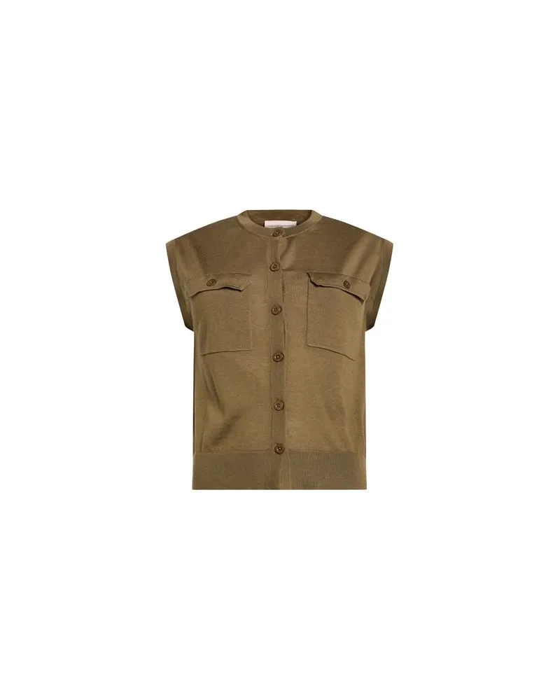 Semicouture STRICKWAREN - Strickjackenauf YOOX.COM Militärgrün