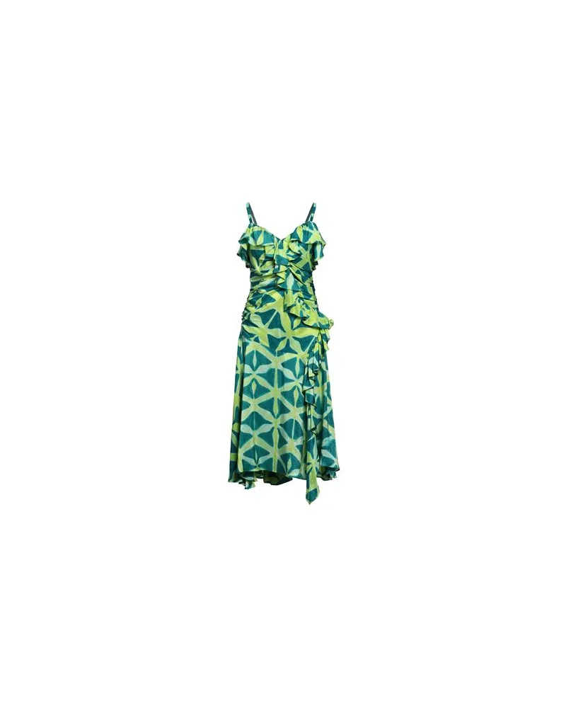 Ulla Johnson KLEIDER - Midi-Kleiderauf YOOX.COM Säuregrün
