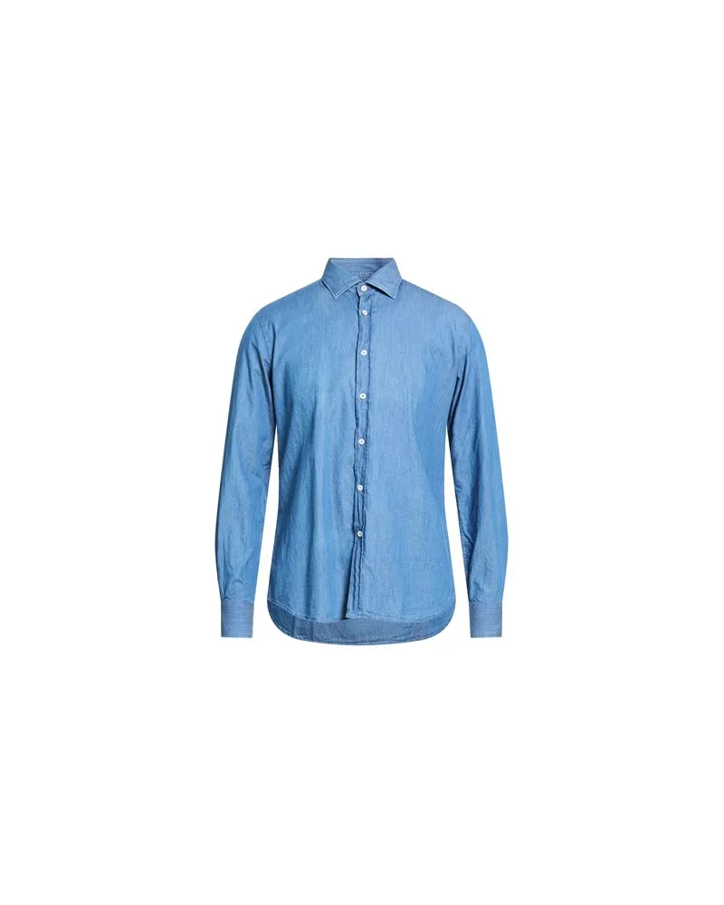 XACUS TOPS - Jeanshemdenauf YOOX.COM Blau