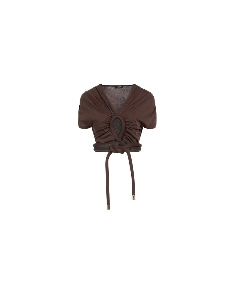 Balmain TOPS - Topsauf YOOX.COM Schokobraun