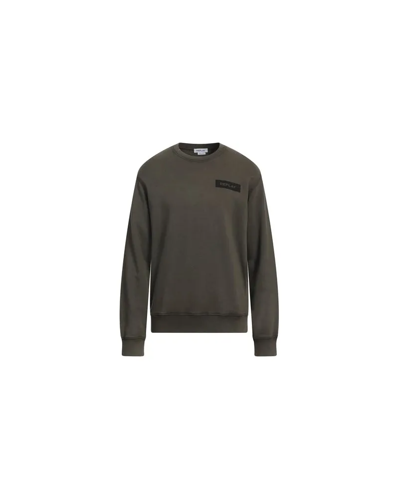 Replay TOPS - Sweatshirtsauf YOOX.COM Militärgrün