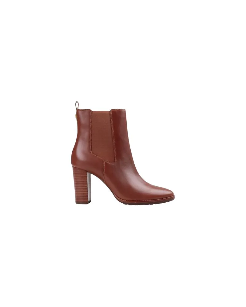 Ralph Lauren MYLAH BURNISHED LEATHER BOOTIE  - SCHUHE - Stiefelettenauf YOOX.COM Lederfarben