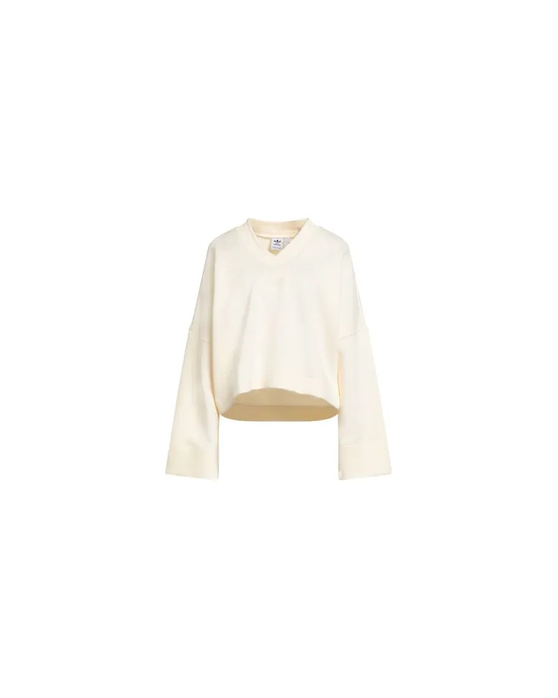 adidas TOPS - Sweatshirtsauf YOOX.COM Cremeweiß