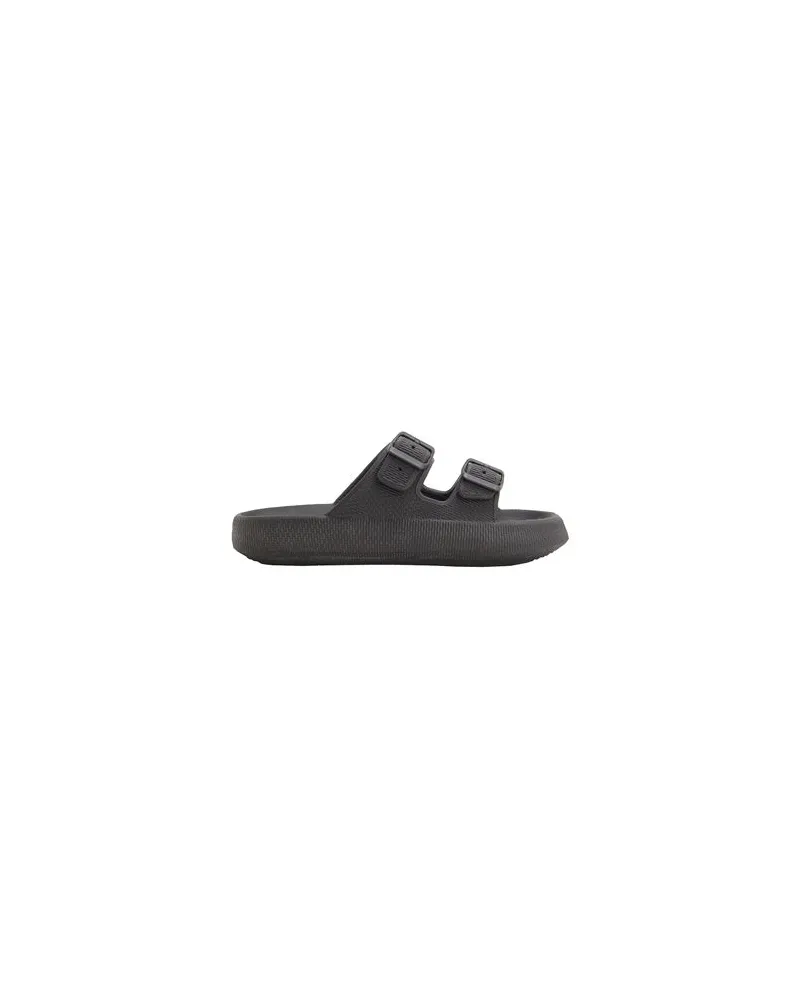 8 by Yoox RUBBER DOUBLE STRAP SLIDES  - SCHUHE - Sandalenauf YOOX.COM Schwarz