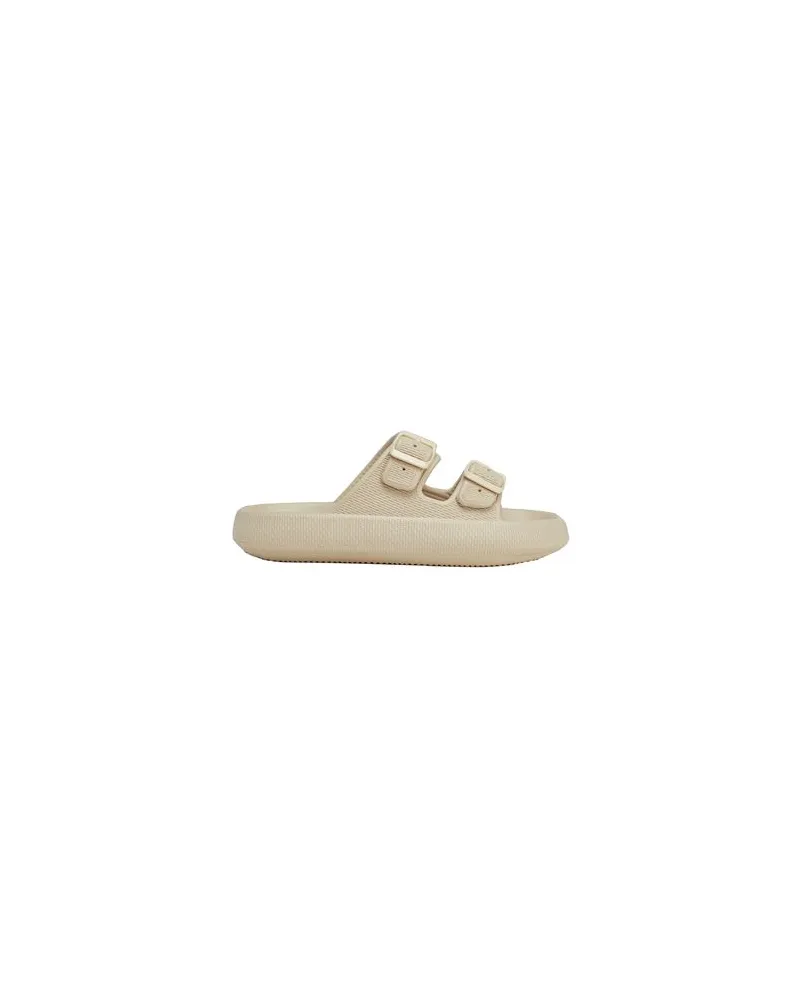 8 by Yoox RUBBER DOUBLE STRAP SLIDES  - SCHUHE - Sandalenauf YOOX.COM Beige