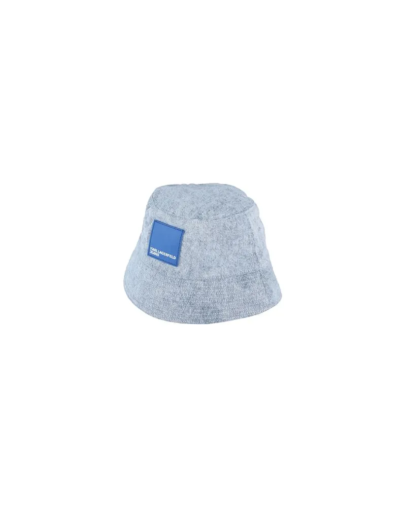 Karl Lagerfeld DENIM BUCKET HAT  - ACCESSOIRES - Mützen & Hüteauf YOOX.COM Blau