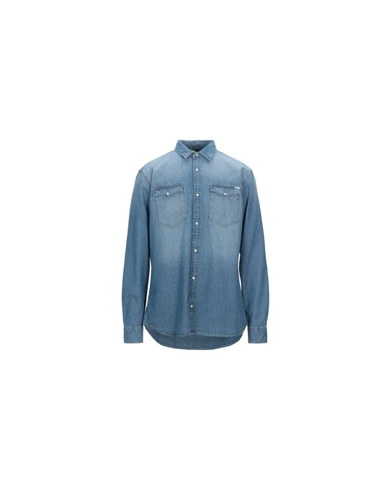 Jack & Jones TOPS - Jeanshemdenauf YOOX.COM Blau