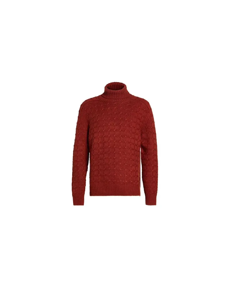 Ermenegildo Zegna STRICKWAREN - Rollkragenpulloverauf YOOX.COM Ziegelrot