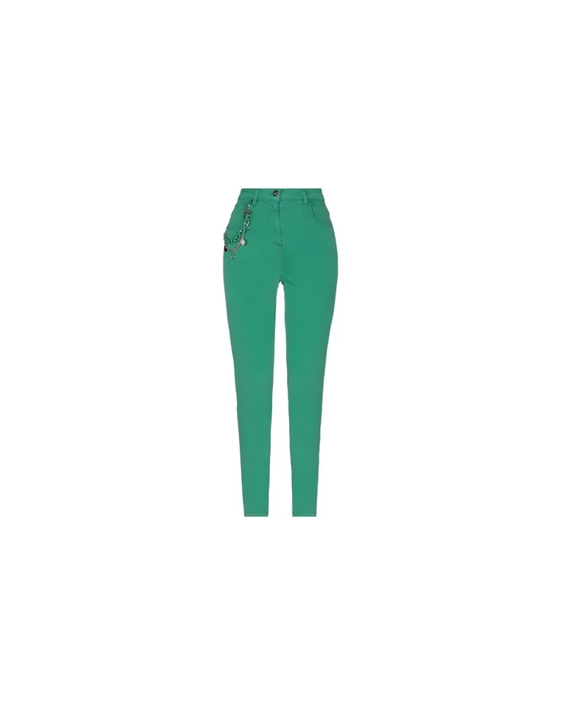 Elisabetta Franchi HOSEN & RÖCKE - Jeanshosenauf YOOX.COM Grün