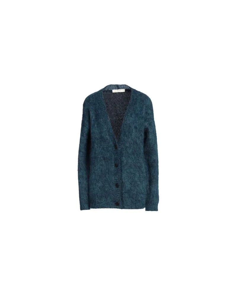 TELA STRICKWAREN - Strickjackenauf YOOX.COM Aquamarin