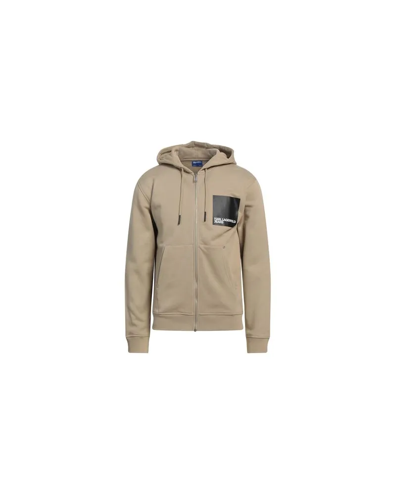 Karl Lagerfeld KLJ REGULAR ZIP UP HOODIE - TOPS - Sweatshirtsauf YOOX.COM Beige