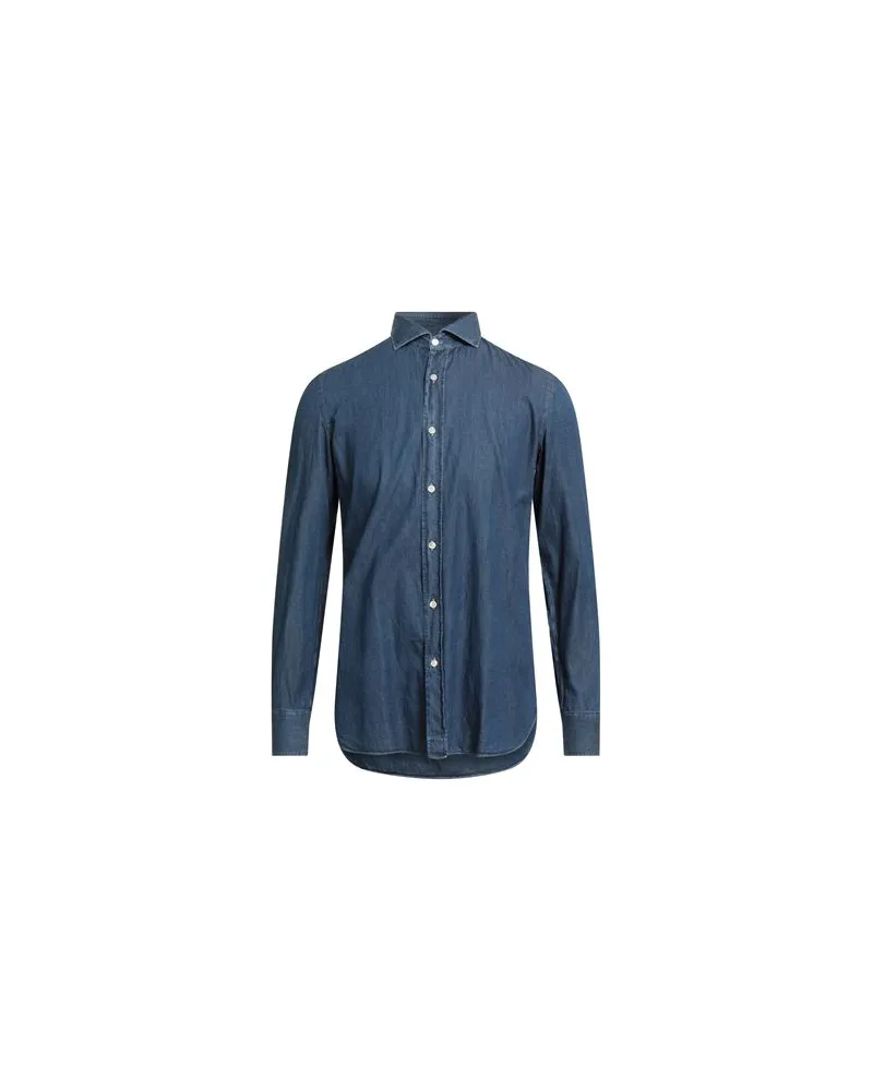 Luigi Borrelli TOPS - Jeanshemdenauf YOOX.COM Blau