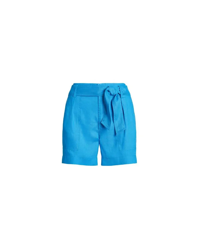 Ralph Lauren BELTED LINEN SHORT  - HOSEN & RÖCKE - Shorts & Bermudashortsauf YOOX.COM Azurblau