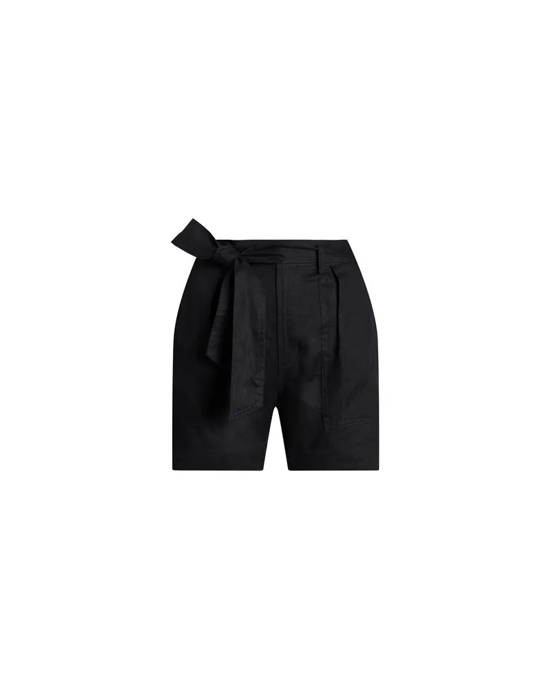 Ralph Lauren BELTED LINEN SHORT  - HOSEN & RÖCKE - Shorts & Bermudashortsauf YOOX.COM Schwarz
