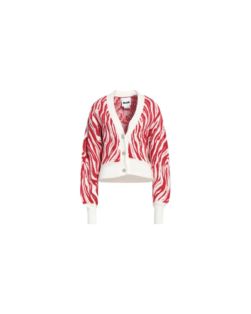 DIMORA STRICKWAREN - Strickjackenauf YOOX.COM Rot