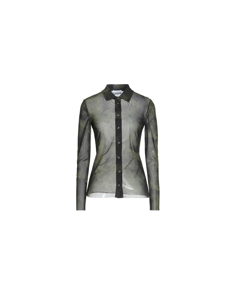 Ganni TOPS - Hemdenauf YOOX.COM Militärgrün