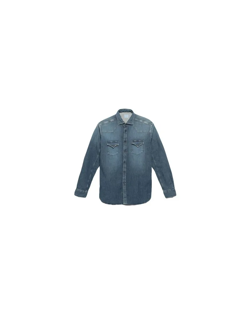 Alessandro Gherardi TOPS - Jeanshemdenauf YOOX.COM Blau
