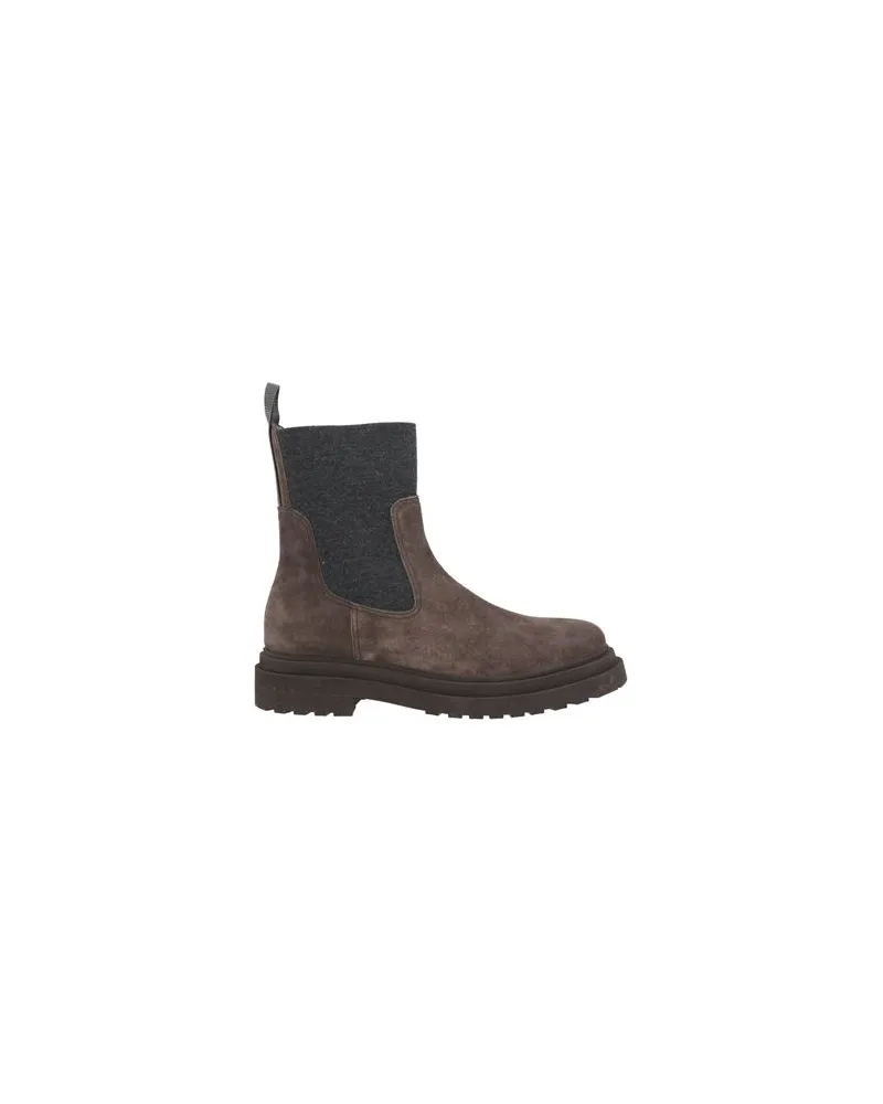 Brunello Cucinelli SCHUHE - Stiefelettenauf YOOX.COM Braun