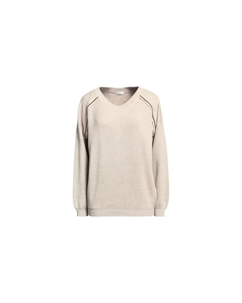 Brunello Cucinelli STRICKWAREN - Pulloverauf YOOX.COM Beige