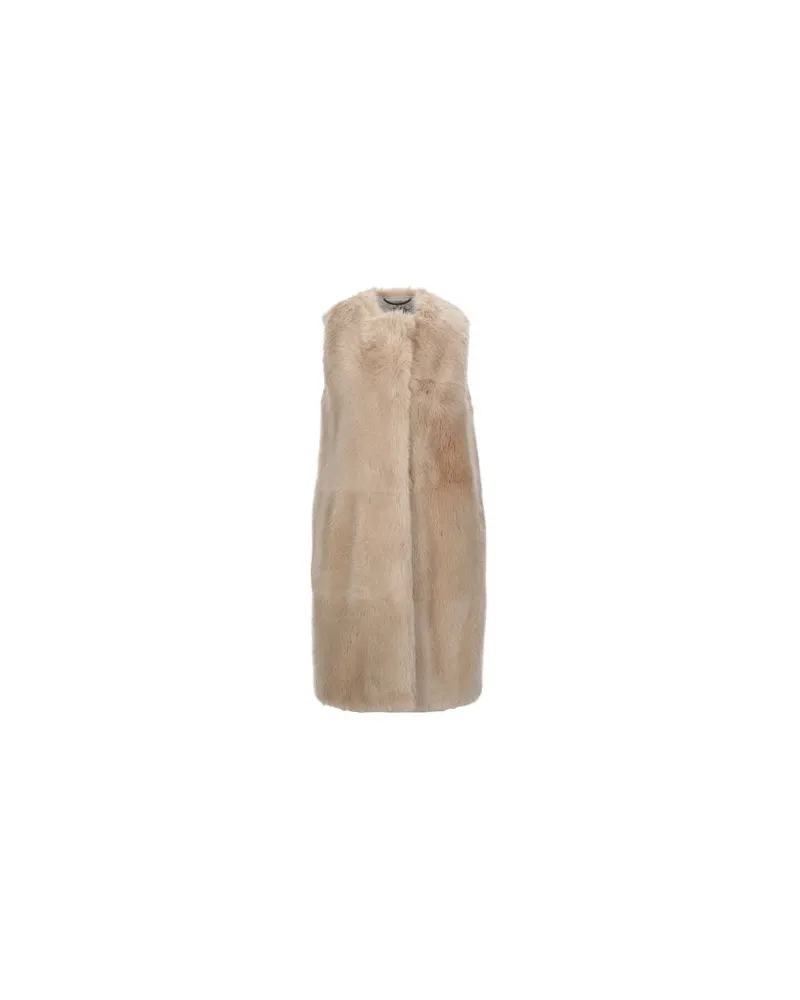 Stella McCartney JACKEN & MÄNTEL - Shearling- & Kunstfellauf YOOX.COM Beige