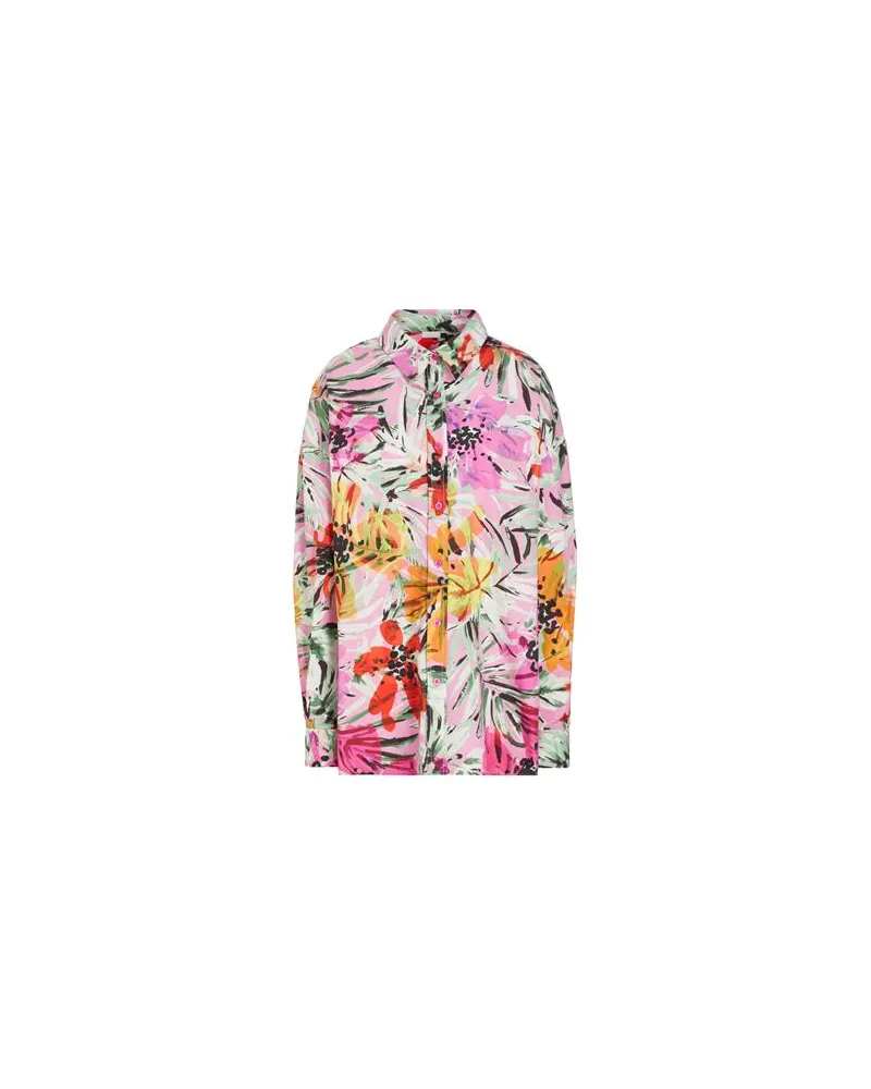 8 by Yoox PRINTED COTTON SHIRT  - TOPS - Hemdenauf YOOX.COM Rosa