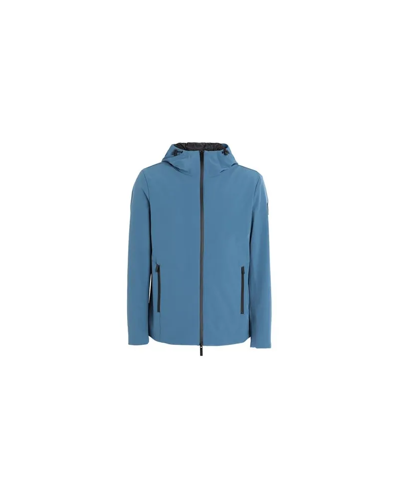 Woolrich PACIFIC SOFT SHELL JACKET  - JACKEN & MÄNTEL - Pufferjacken & Daunenjackenauf YOOX.COM Taubenblau
