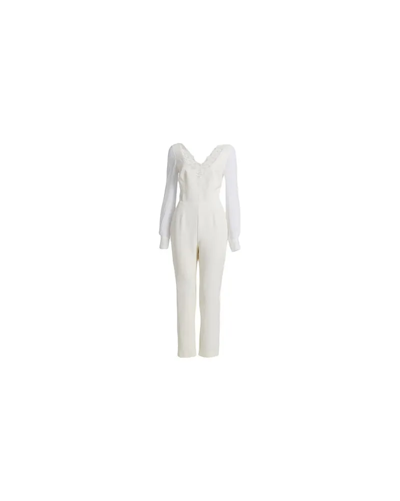 Ermanno Scervino OVERALLS - Jumpsuitsauf YOOX.COM Cremeweiß