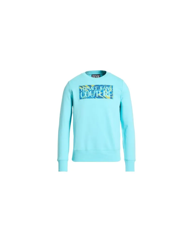 Versace Jeans TOPS - Sweatshirtsauf YOOX.COM Azurblau