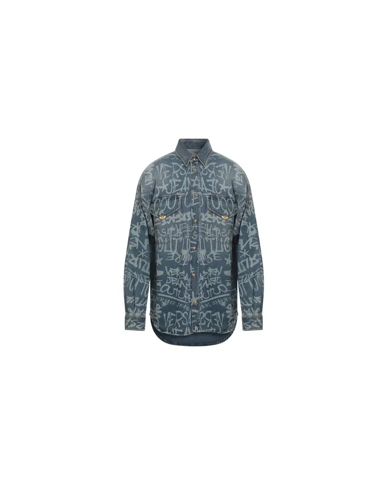 Versace Jeans TOPS - Jeanshemdenauf YOOX.COM Blau